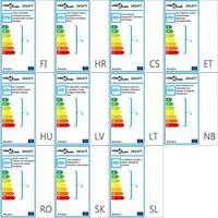 Lamp met kristallen bladeren van acryl voor 5x E14 paars en wit - thumbnail