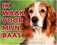 Welsh Springer Spaniel Waakbord - Ik waak voor mijn Baas - thumbnail