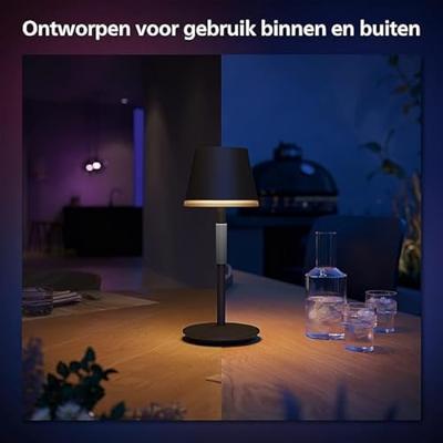 Philips Hue Hue White & Col. Amb. Go 8719514404595 Tafellamp met accu LED 6.2 W Zwart