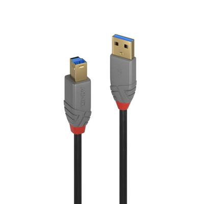 LINDY USB 3.0 kabel type A/B anthra Line m/1m