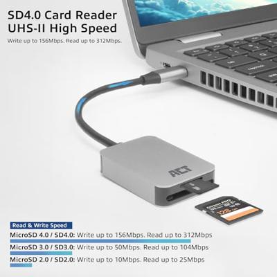 ACT AC7056 USB-C OTG kaartlezer