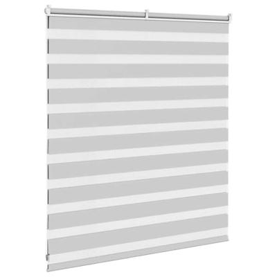 VidaXL Zebra rolgordijn 130x100 cm stofbreedte 125,9 cm lichtgrijs VidaXL Zebra rolgordijn 130x100 cm stofbreedte 125,9 cm lichtgrijs