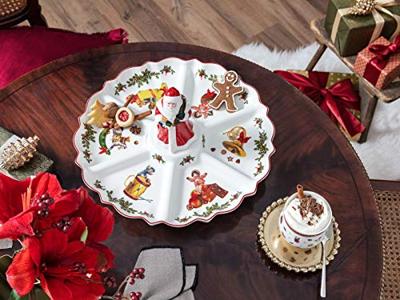 Villeroy & Boch Toy's Fantasy Vakjesschaal met Kerstman Villeroy & Boch Toy's Fantasy Vakjesschaal met Kerstman
