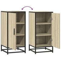 Dressoir 35,5x35x76 cm bewerkt hout en metaal sonoma eikenkleur - thumbnail