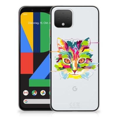Google Pixel 4 Telefoonhoesje met Naam Cat Color Google Pixel 4 Telefoonhoesje met Naam Cat Color