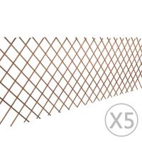 VidaXL Tuinlatwerk 5 st 180x90 cm wilg - thumbnail