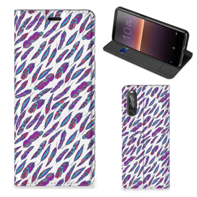 Sony Xperia 10 II Hoesje met Magneet Feathers Color Sony Xperia 10 II Hoesje met Magneet Feathers Color