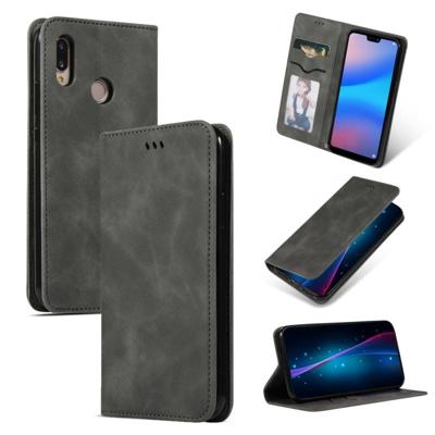 Retro huid voelen Business magnetische horizontale Flip lederen case voor Huawei P20 Lite (donkergrijs) Retro huid voelen Business magnetische horizontale Flip lederen case voor Huawei P20 Lite (donkergrijs)