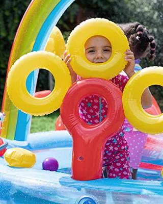Intex 57453NP Regenboog Zwembad met Glijbaan 297x193x135 cm - thumbnail