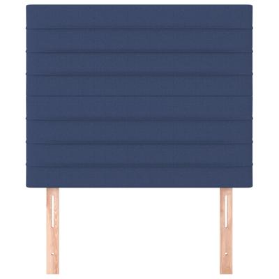 Hoofdborden 4 st 100x5x78/88 cm stof blauw