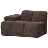 Woood Mojo 1-zits bank arm links ribstof Bruin - thumbnail