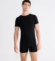 2-pack Go Abc heren T-shirts Korte mouw - Ronde hals - Mannen ondershirt elastisch katoen - - thumbnail