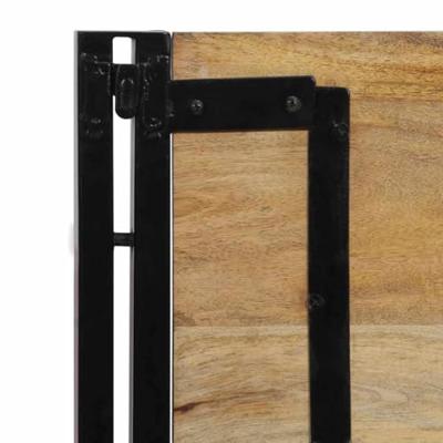Hoofdeinde 100 cm massief hout mango en ijzer