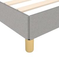 Bedframe zonder matras stof lichtgrijs 140x190 cm - thumbnail