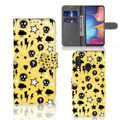Telefoonhoesje met Naam Samsung Galaxy A20e Punk Geel Telefoonhoesje met Naam Samsung Galaxy A20e Punk Geel