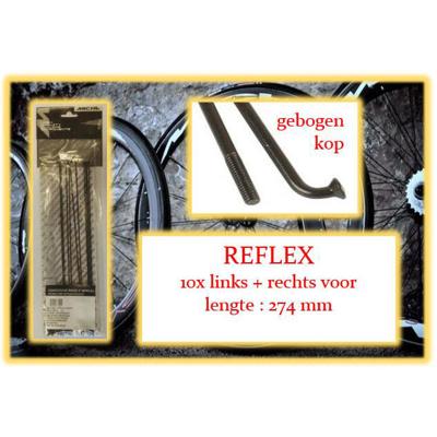 Miche spaak+nip. 10x lv+rv reflex zwart