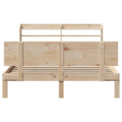 Bedframe met hoofdbord massief grenenhout 160x200 cm