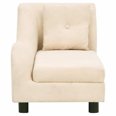 VidaXL Hondenbank met kussen 83x44x44 cm pluche crèmekleurig