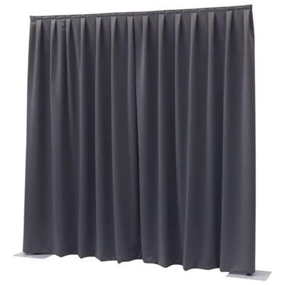 Wentex Pipe and drape Dimout gordijn 330x400cm geplooid donkergrijs