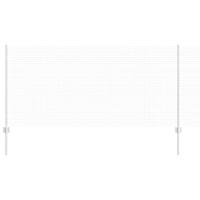 VidaXL Hek met paal zilver 1 x 10 m staal - thumbnail