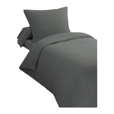 Dekbedovertrekset 2-delig - HOME LINGE PASSION - HP72077 - 82 g microvezel - 140 x 200 cm - Antracietgrijs