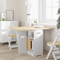 Eettafel Corona inklapbaar massief grenenhout wit - thumbnail