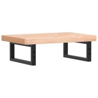 Badkamer wandschap staal en massief beukenhout - thumbnail