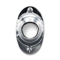 De Oude Deurklink Rozet - Ovaal glanzend nikkel - thumbnail