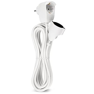 REV 0016150114 Stroom Verlengkabel Wit 5.00 m H05VV-F 3G 1,5 mm²