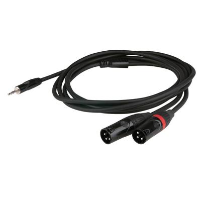 DAP FLX46 minijack naar 2x XLR male verloopkabel 1.5m