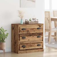 Dressoir met lade Oud Hout 70 x 35,5 x 67,5 cm Bewerkt hout - thumbnail