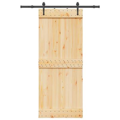 Schuifdeur met beslag 85x210 cm massief grenenhout