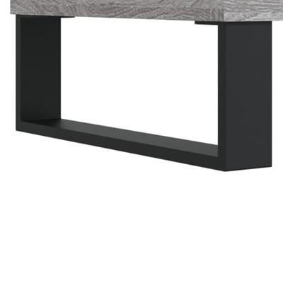 Platenkast 121x38x48 cm bewerkt hout grijs sonoma eikenkleurig - thumbnail