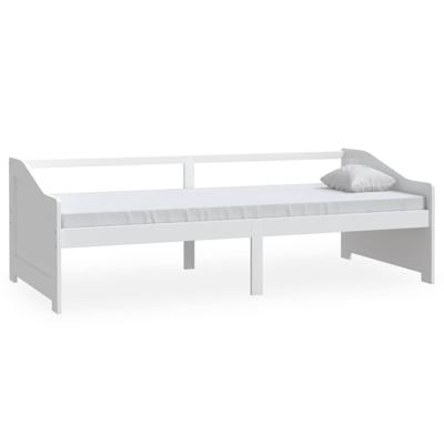Bedbank 3-zits massief grenenhout 90x200 cm wit Bedbank 3-zits massief grenenhout 90x200 cm wit