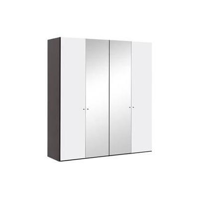 Goossens Kledingkast Easy Storage Ddk, Kledingkast 203 cm breed, 220 cm hoog, 2x draaideur en 2x spiegel draaideur midden Goossens Kledingkast Easy Storage Ddk, Kledingkast 203 cm breed, 220 cm hoog, 2x draaideur en 2x spiegel draaideur midden