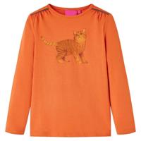 VidaXL Kindershirt met lange mouwen 92 oranjebruin - thumbnail