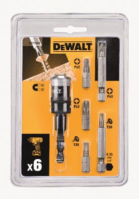 DeWALT DT71514 IMPACT Compact rapid schroefbitadapter + bits DeWALT DT71514 IMPACT Compact rapid schroefbitadapter + bits