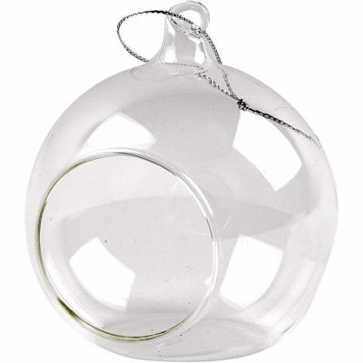 Creativ Company Glas ornament met opening, d 8 cm, 6 stuk/ 1 doos