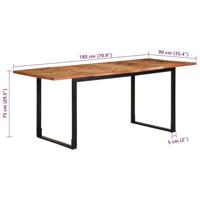 Eettafel 180x90x75 cm massief acaciahout - thumbnail