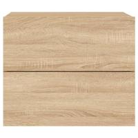 Nachtkastjes met LED's 2 st wandgemonteerd sonoma eikenkleurig - thumbnail