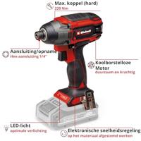 Einhell Professional Power X-Change TP-CI 18/220 Li BL - Solo 4510085 Accu-slagmoersleutel 220 Nm 18 V Aantal meegeleverde accus: 0 Li-ion - thumbnail