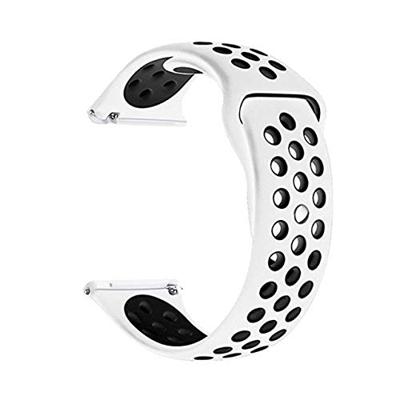 Fitbit Versa 1 / 2 & Lite sportbandje - Maat: Large - Wit + Zwart Fitbit Versa 1 / 2 & Lite sportbandje - Maat: Large - Wit + Zwart