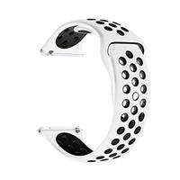 Fitbit Versa 1 / 2 & Lite sportbandje - Maat: Small - Wit + Zwart - thumbnail