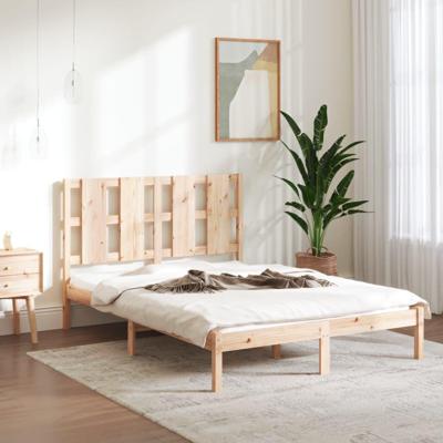 Bedframe zonder matras massief grenenhout 140x190 cm