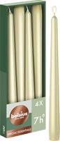 Bolsius gotische kaars 245/24 doos 4 Metallic Zilver - thumbnail