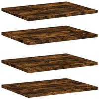 Wandschappen 4 st 40x30x1,5 cm bewerkt hout gerookt eikenkleur - thumbnail