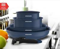 Kookgereiset - Geschikt voor alle kookplaten inclusief inductie - ARTHUR MARTIN - AM8896 - Keramisch gecoat aluminium - 5-delig - Blauw - thumbnail