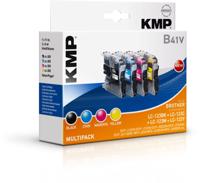 KMP Inkt vervangt Brother LC-123 Compatibel Combipack Zwart, Cyaan, Magenta, Geel B41V 1525,0050 - thumbnail