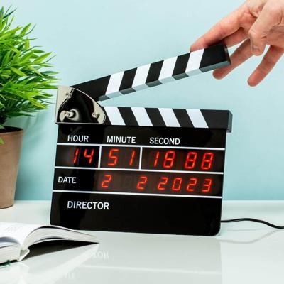 Filmklapper Wekker - 22x22 cm - Hollywood Design