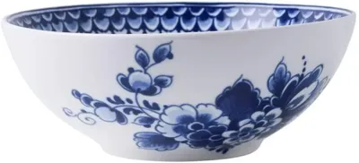 Heinen Delfts Blauw yoghurtschaaltje keramiek paauw 14x5.5cm delfts blauw